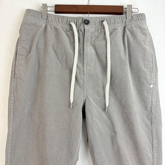 Vuori Corduroy Optimist Pants Shitake Gray Elastic Waist Casual Comfort Mens L - Picture 3 of 13